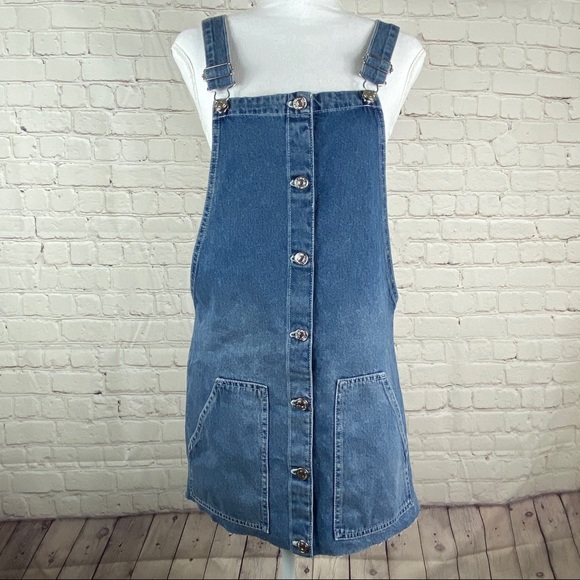 &Denim Dresses & Skirts - &Denim Jean Overall Skirt Sz 4